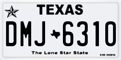 TX license plate DMJ6310
