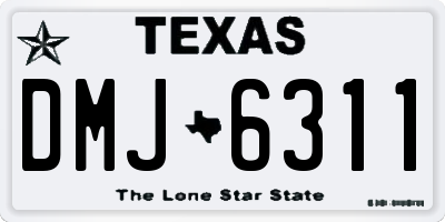 TX license plate DMJ6311