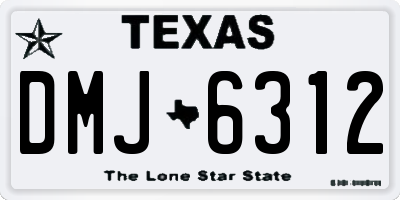TX license plate DMJ6312