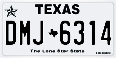 TX license plate DMJ6314