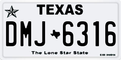TX license plate DMJ6316