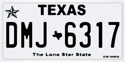 TX license plate DMJ6317