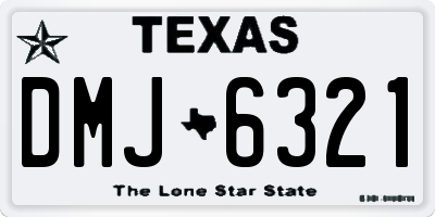 TX license plate DMJ6321