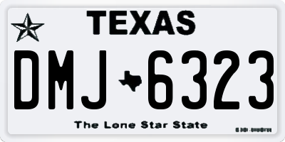 TX license plate DMJ6323