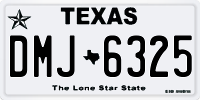 TX license plate DMJ6325