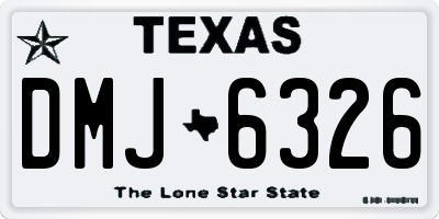 TX license plate DMJ6326