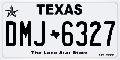 TX license plate DMJ6327