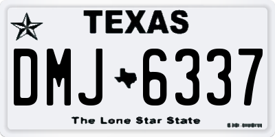 TX license plate DMJ6337