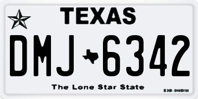 TX license plate DMJ6342