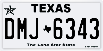TX license plate DMJ6343