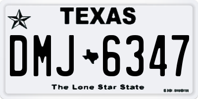 TX license plate DMJ6347