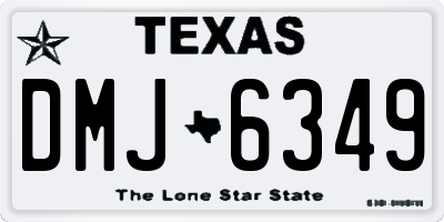 TX license plate DMJ6349