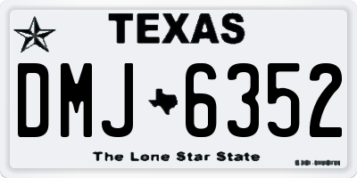 TX license plate DMJ6352