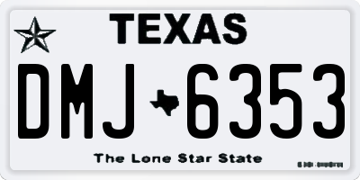 TX license plate DMJ6353