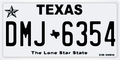 TX license plate DMJ6354