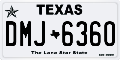 TX license plate DMJ6360