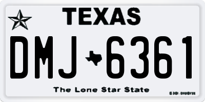 TX license plate DMJ6361