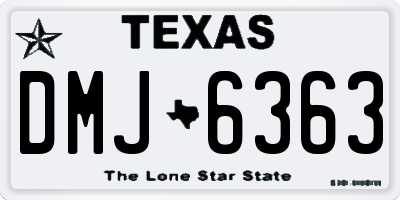TX license plate DMJ6363