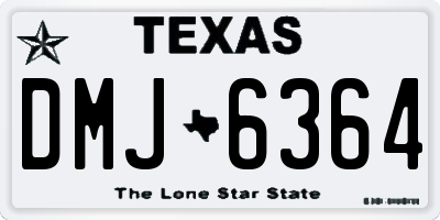 TX license plate DMJ6364