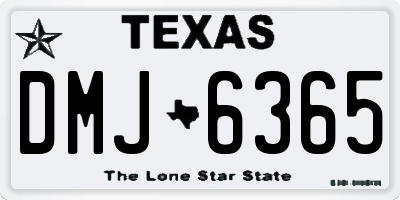TX license plate DMJ6365