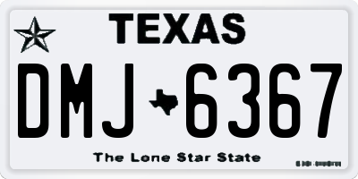 TX license plate DMJ6367