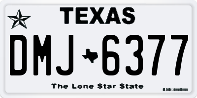 TX license plate DMJ6377