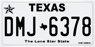 TX license plate DMJ6378