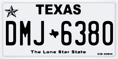 TX license plate DMJ6380