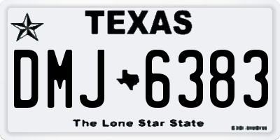 TX license plate DMJ6383