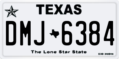 TX license plate DMJ6384