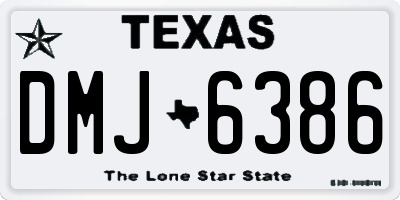 TX license plate DMJ6386