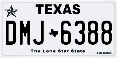 TX license plate DMJ6388