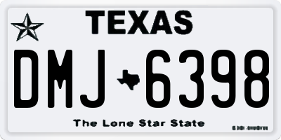 TX license plate DMJ6398