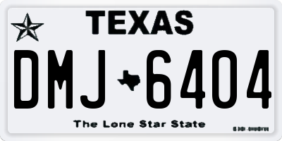 TX license plate DMJ6404