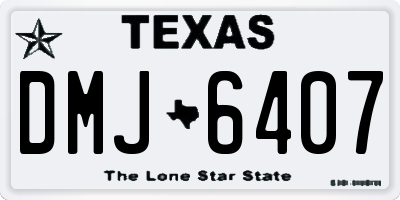 TX license plate DMJ6407