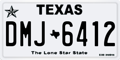 TX license plate DMJ6412