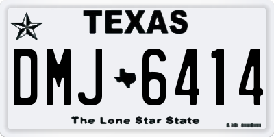 TX license plate DMJ6414