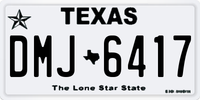 TX license plate DMJ6417