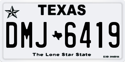 TX license plate DMJ6419