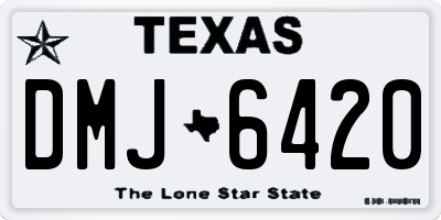 TX license plate DMJ6420