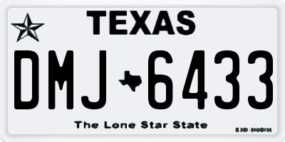 TX license plate DMJ6433
