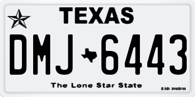 TX license plate DMJ6443