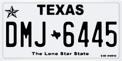 TX license plate DMJ6445
