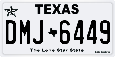 TX license plate DMJ6449