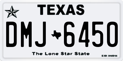TX license plate DMJ6450