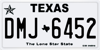TX license plate DMJ6452