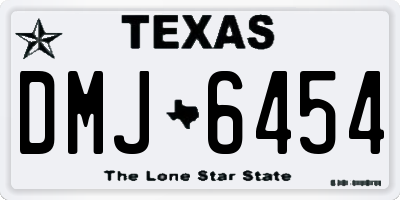 TX license plate DMJ6454