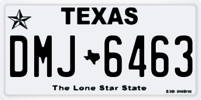 TX license plate DMJ6463