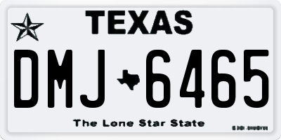 TX license plate DMJ6465