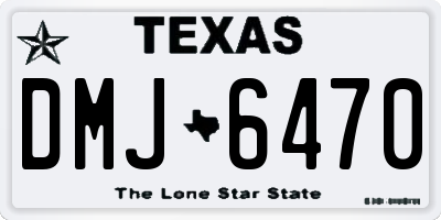 TX license plate DMJ6470